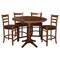 International Concepts 36 in. Round Extension Dining Table with 4 Emily Counter Height Stools - 5 Piece Set K581-36RXT-27-S61724 - alternate 4